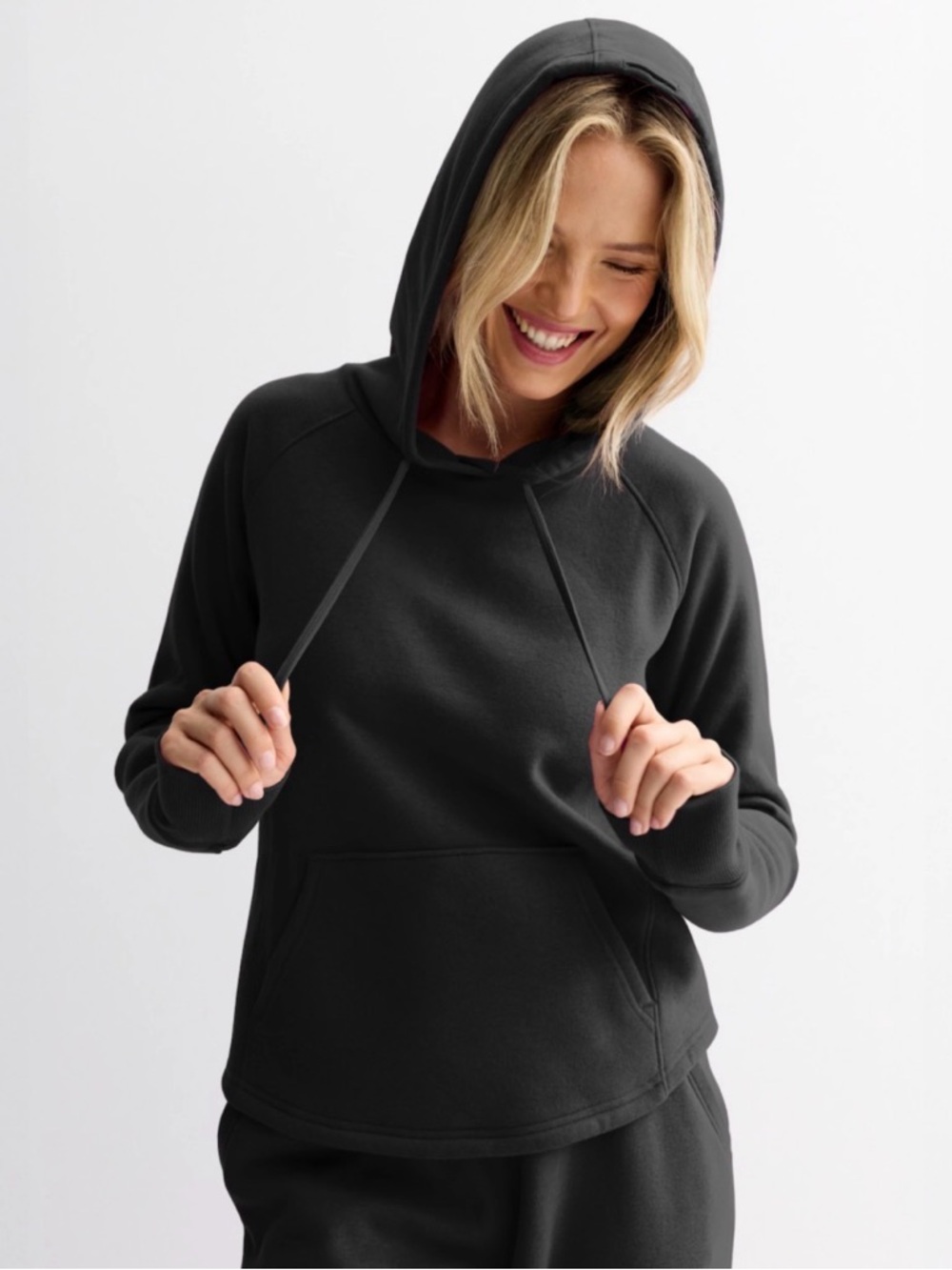 NWOT tek gear Black Women's Pullover Hoodie with Kangaroo Pocket